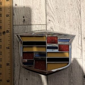 Cadillac Car Emblem - Silver, Red, Yellow, Black